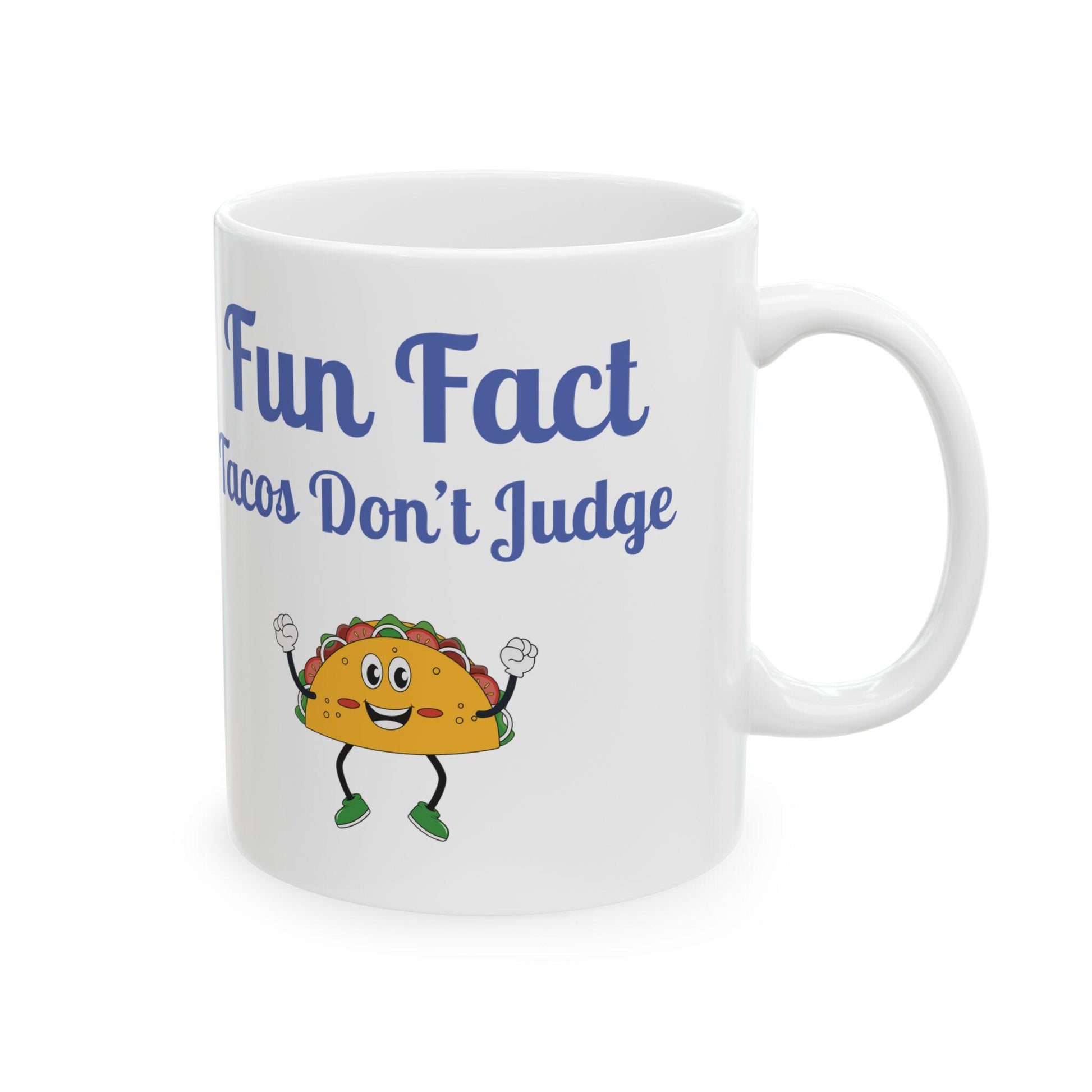 Fun Taco Fact Ceramic Mug: Quirky Kitchen Decor, Foodie Gift
