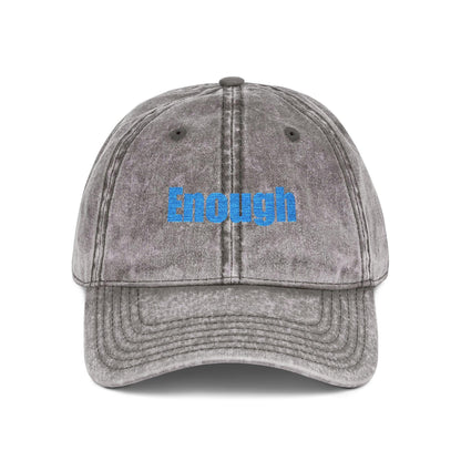 Embroidered "Enough" Vintage Cap: Motivational Unisex Baseball Hat