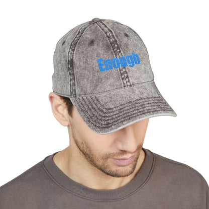 Embroidered "Enough" Vintage Cap: Motivational Unisex Baseball Hat