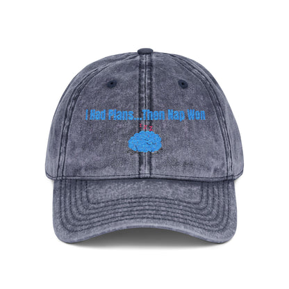 Embroidered Baseball Cap: I Had Plans and then Nap Won - Vintage Snapback