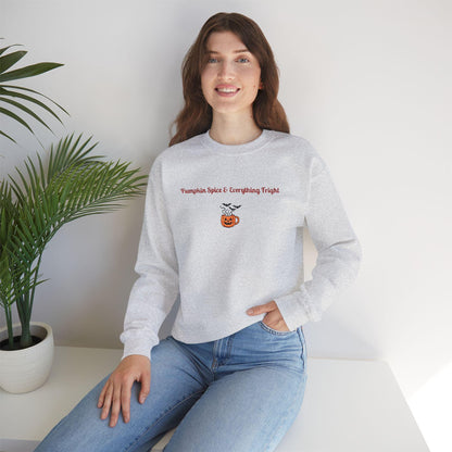 Embroidered Pumpkin Spice Sweatshirt: Cozy Unisex Fall Crewneck
