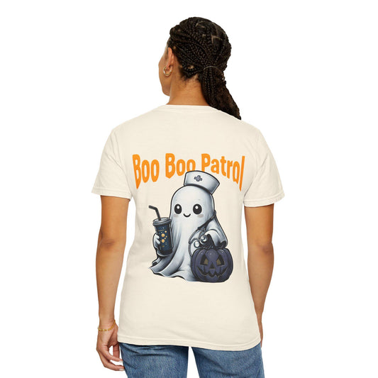 Halloween Ghost T-Shirt: 'Boo Boo Patrol' Nurse Graphic Tee
