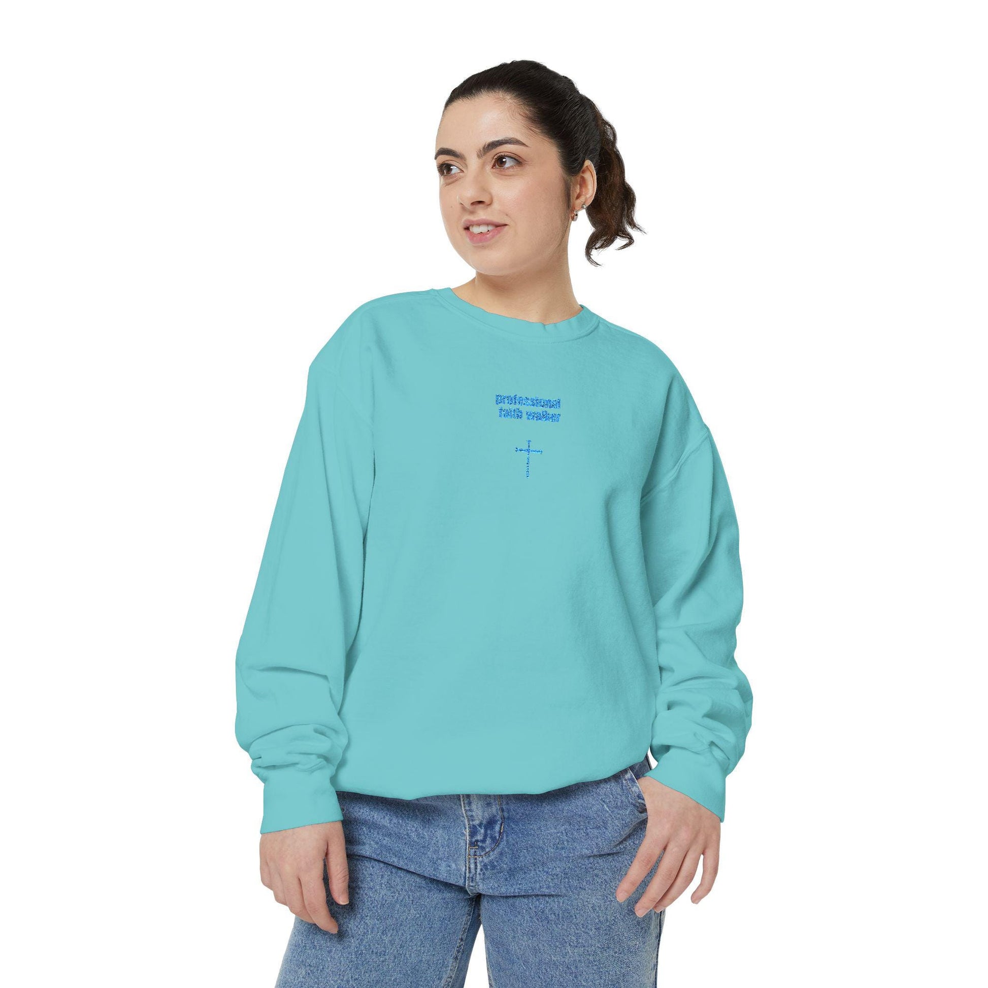 Embroidered Christian Faith Sweatshirt: Inspirational Bible Verse Jumper