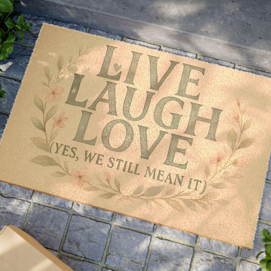 Live Laugh Love Doormat: Eco-Friendly Coir, Anti-Slip Entryway Rug