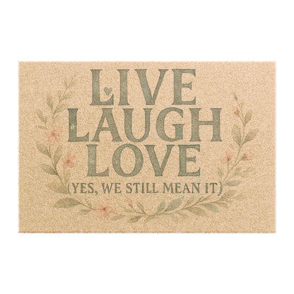 Live Laugh Love Doormat: Eco-Friendly Coir, Anti-Slip Entryway Rug