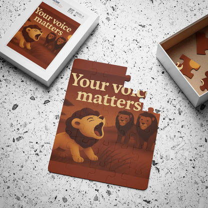 Your Voice Matters 30-Piece Kids' Puzzle: Interactive Learning Toy