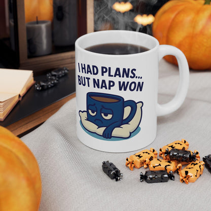 Funny "I Had Plans But Nap Won" Coffee Mug - Gift for Friends