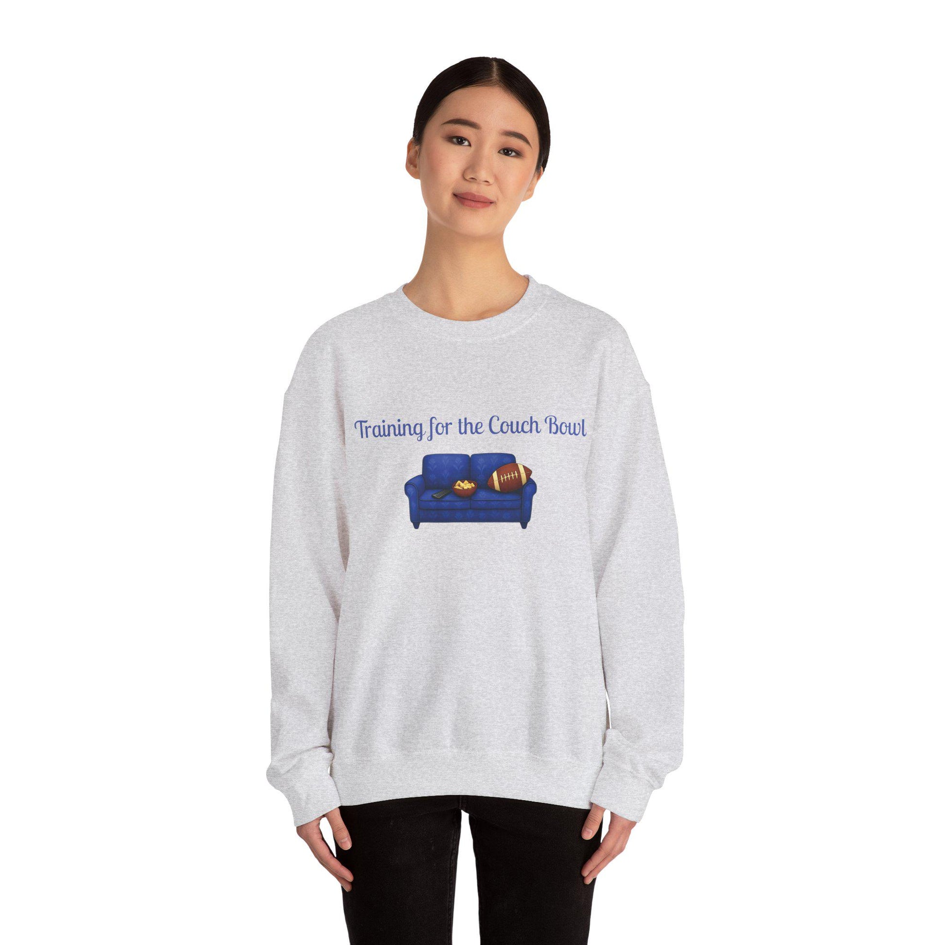 Training for the Couch Bowl Embroidered Sweatshirt: Lazy Day Loungewear