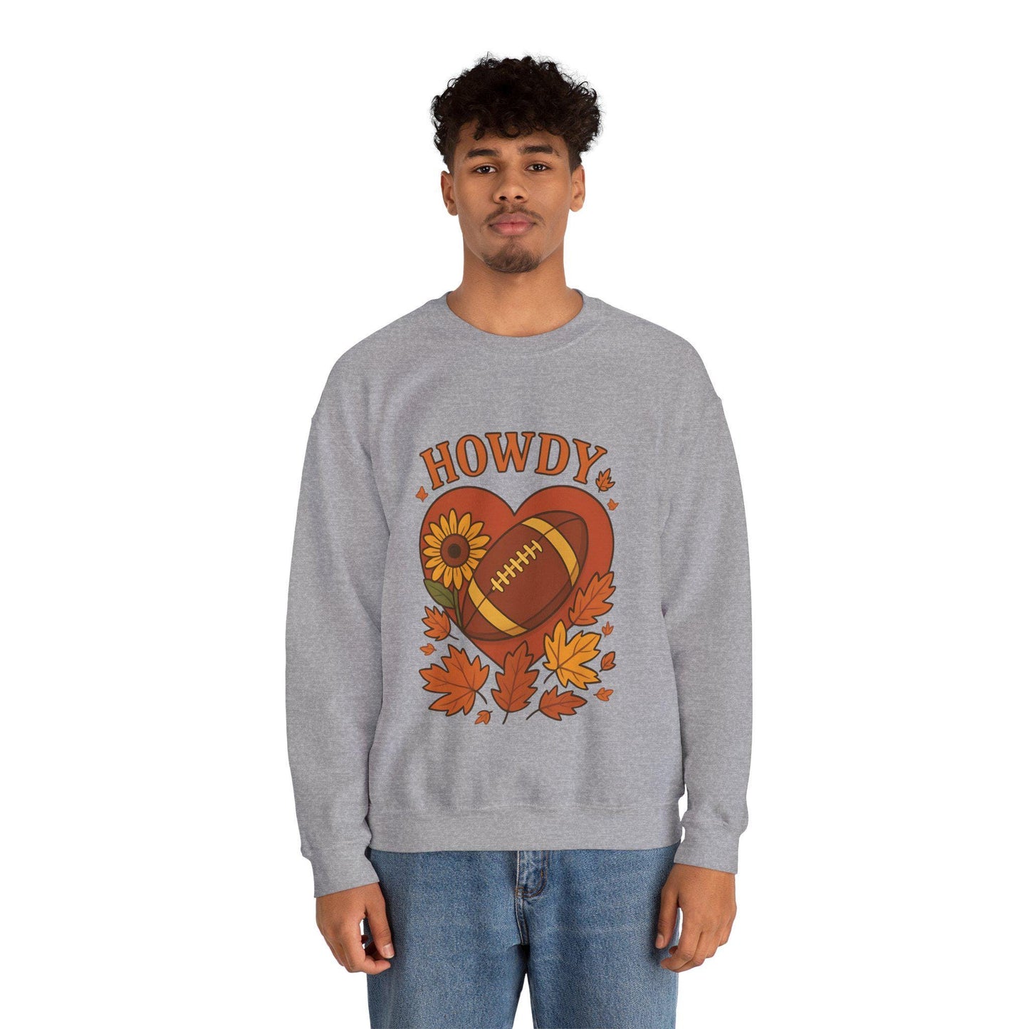 Fall Football Vibes Crewneck: Embroidered Texas Sweatshirt