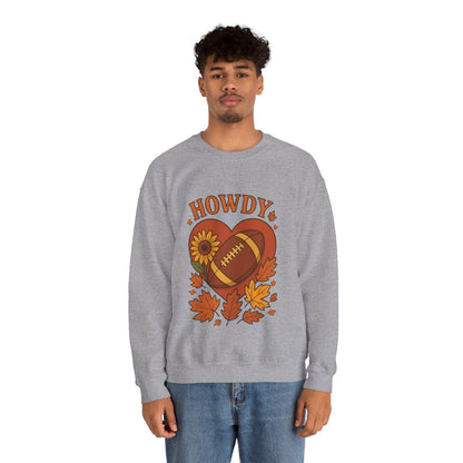 Fall Football Vibes Crewneck: Embroidered Texas Sweatshirt