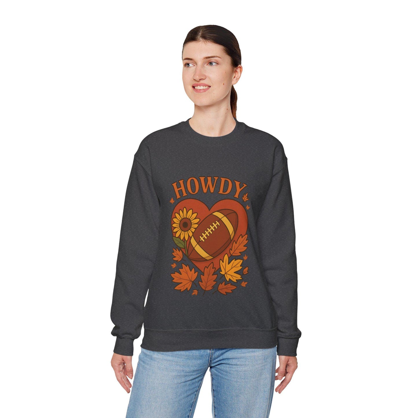 Fall Football Vibes Crewneck: Embroidered Texas Sweatshirt