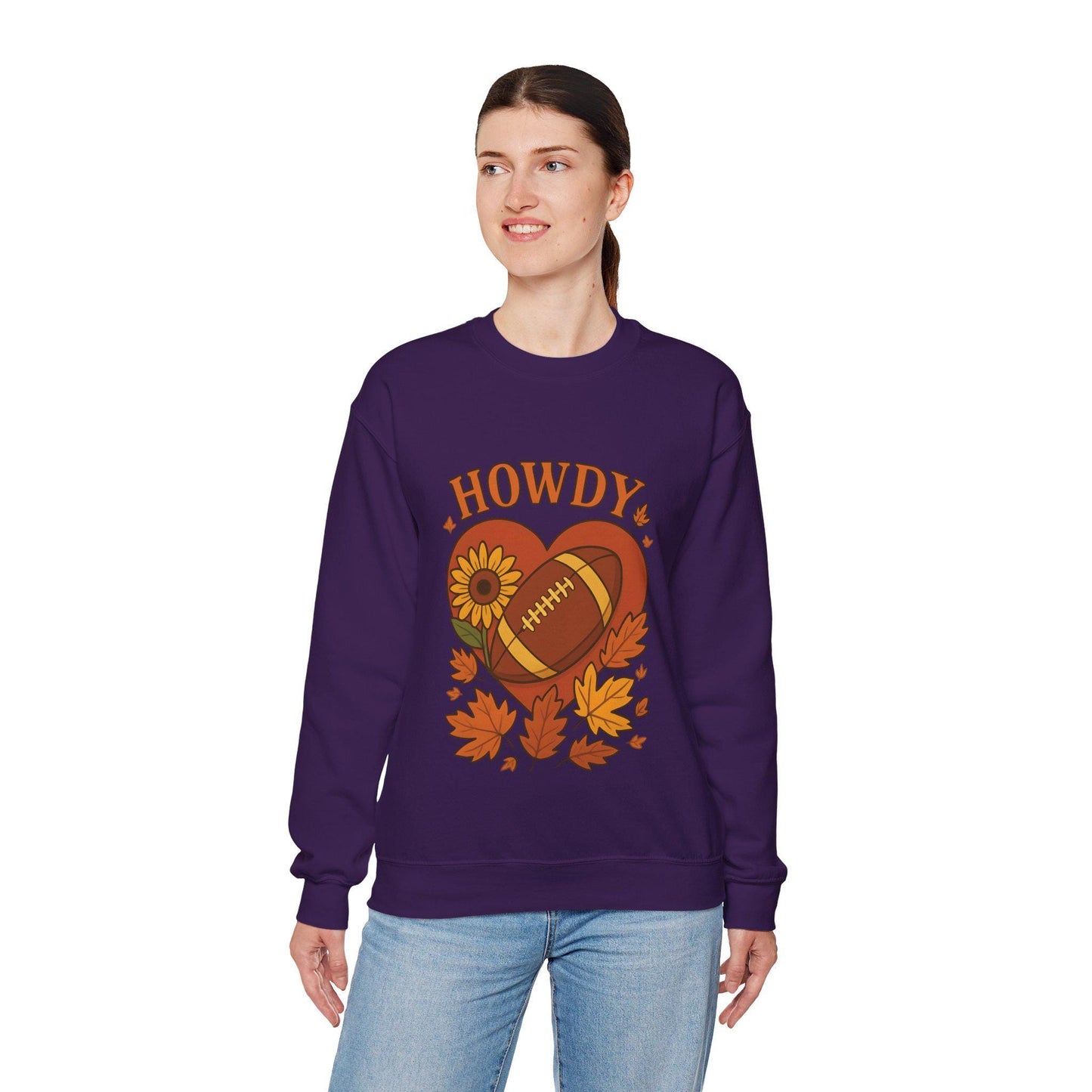 Fall Football Vibes Crewneck: Embroidered Texas Sweatshirt