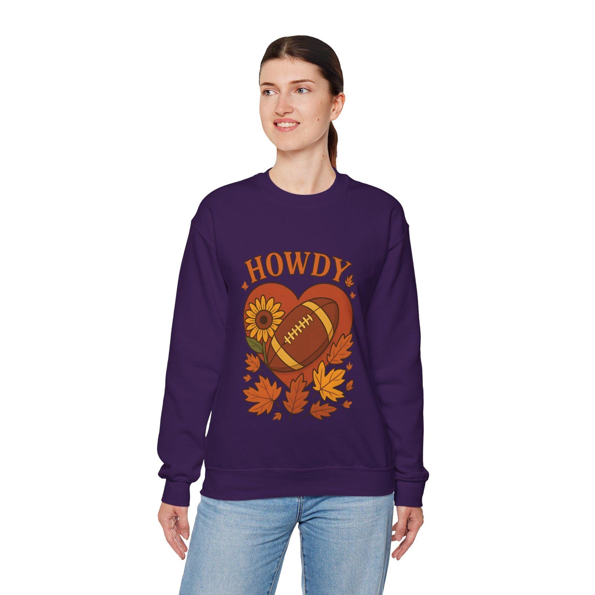 Fall Football Vibes Crewneck: Embroidered Texas Sweatshirt