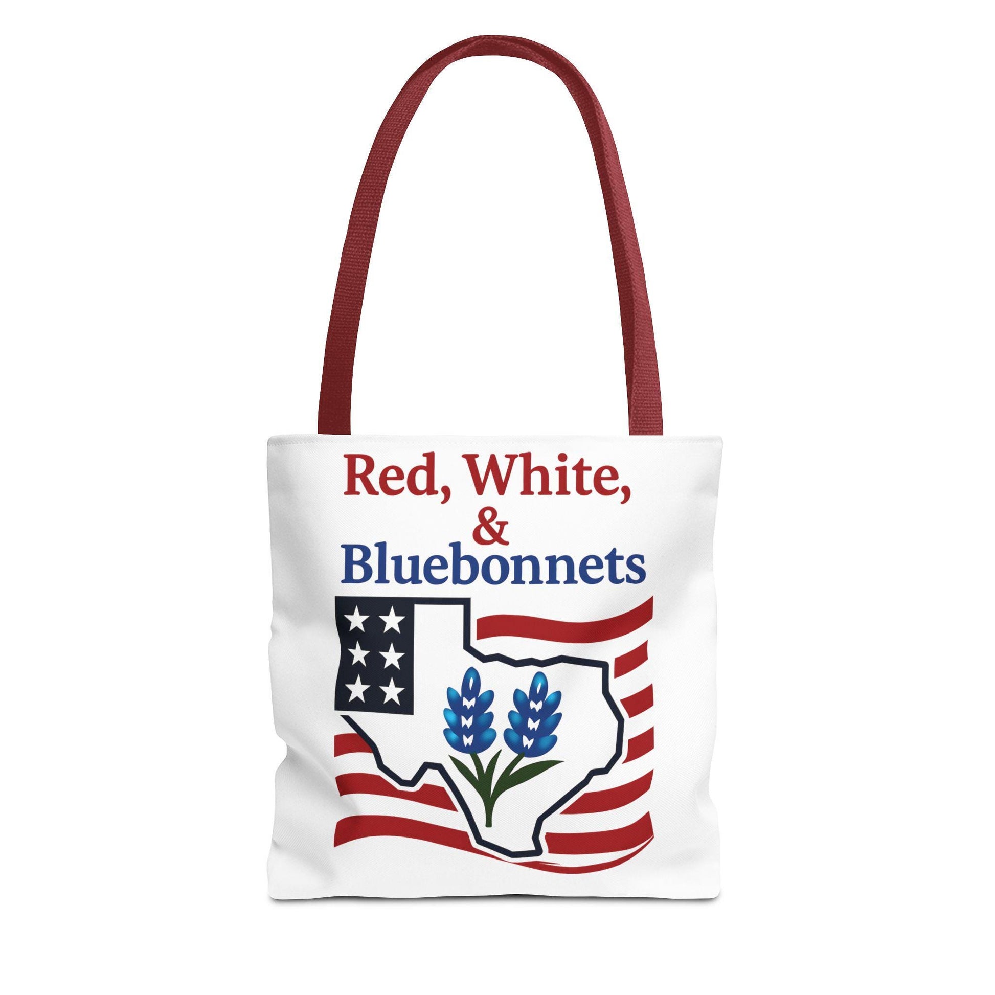 Texas Theme Patriotic Tote Bag, Bluebonnet Design, Texas Pride Gift, Texan Souvenir, Patriotic Tote Bag, Gift for Her