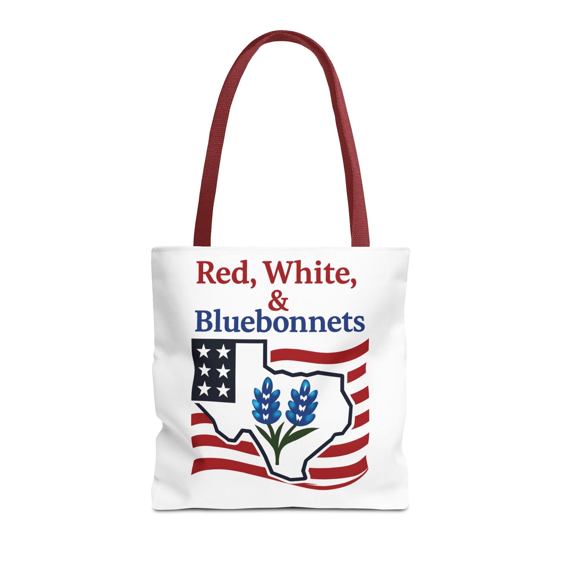 Texas Theme Patriotic Tote Bag, Bluebonnet Design, Texas Pride Gift, Texan Souvenir, Patriotic Tote Bag, Gift for Her