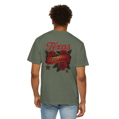 Texas Blessed Garment-Dyed T-shirt: Unisex Comfort Colors Tee