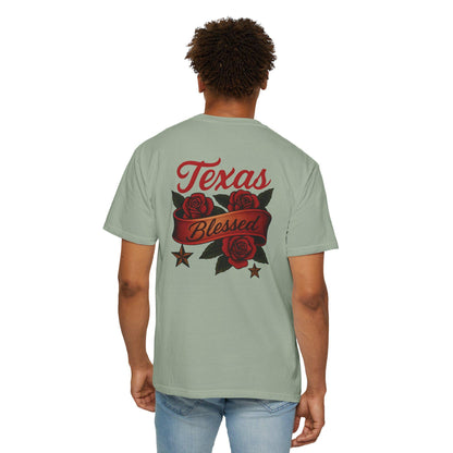 Texas Blessed Garment-Dyed T-shirt: Unisex Comfort Colors Tee