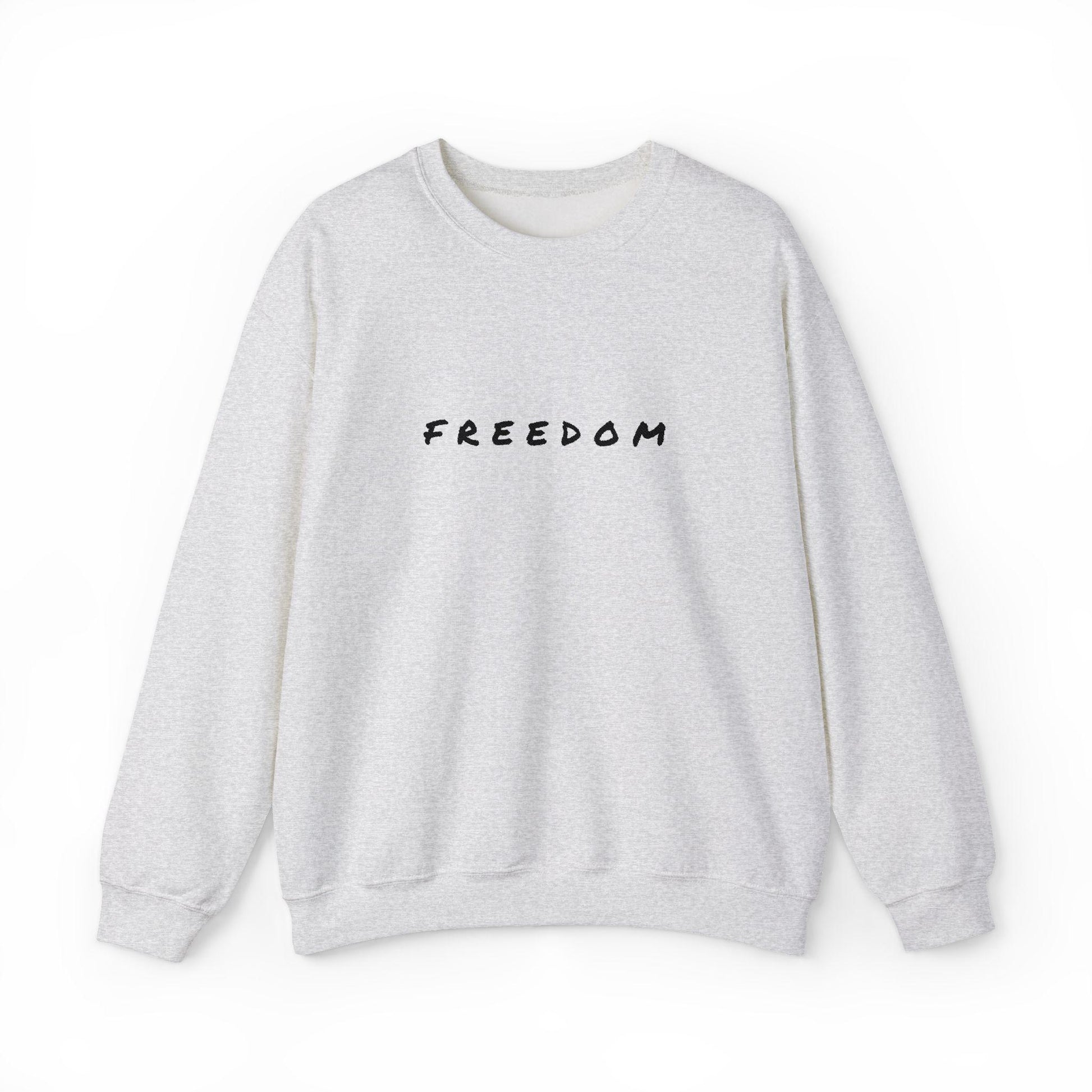 Freedom Crewneck Sweatshirt: Cozy Cotton-Blend Unisex Style