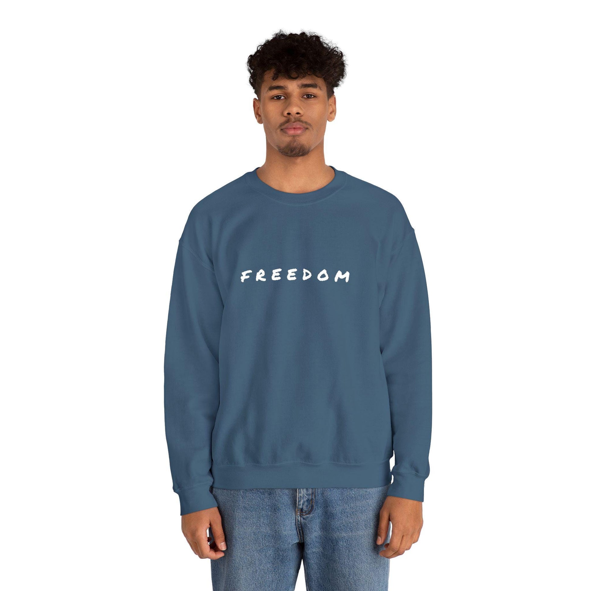Freedom Crewneck Sweatshirt: Cozy Unisex Cotton-Blend