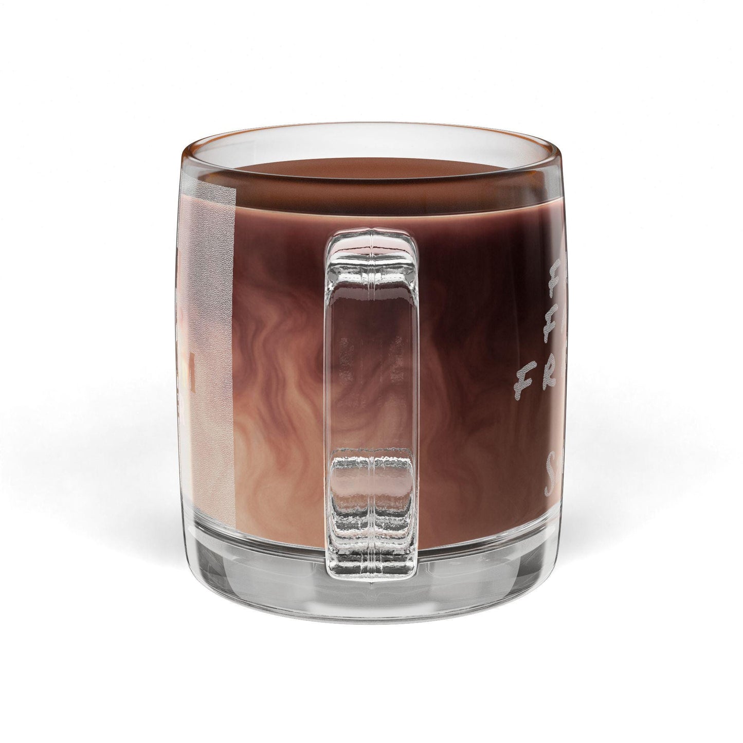 Engraved Glass Coffee Mug: Faith Over Fear, Inspirational Religious Gift