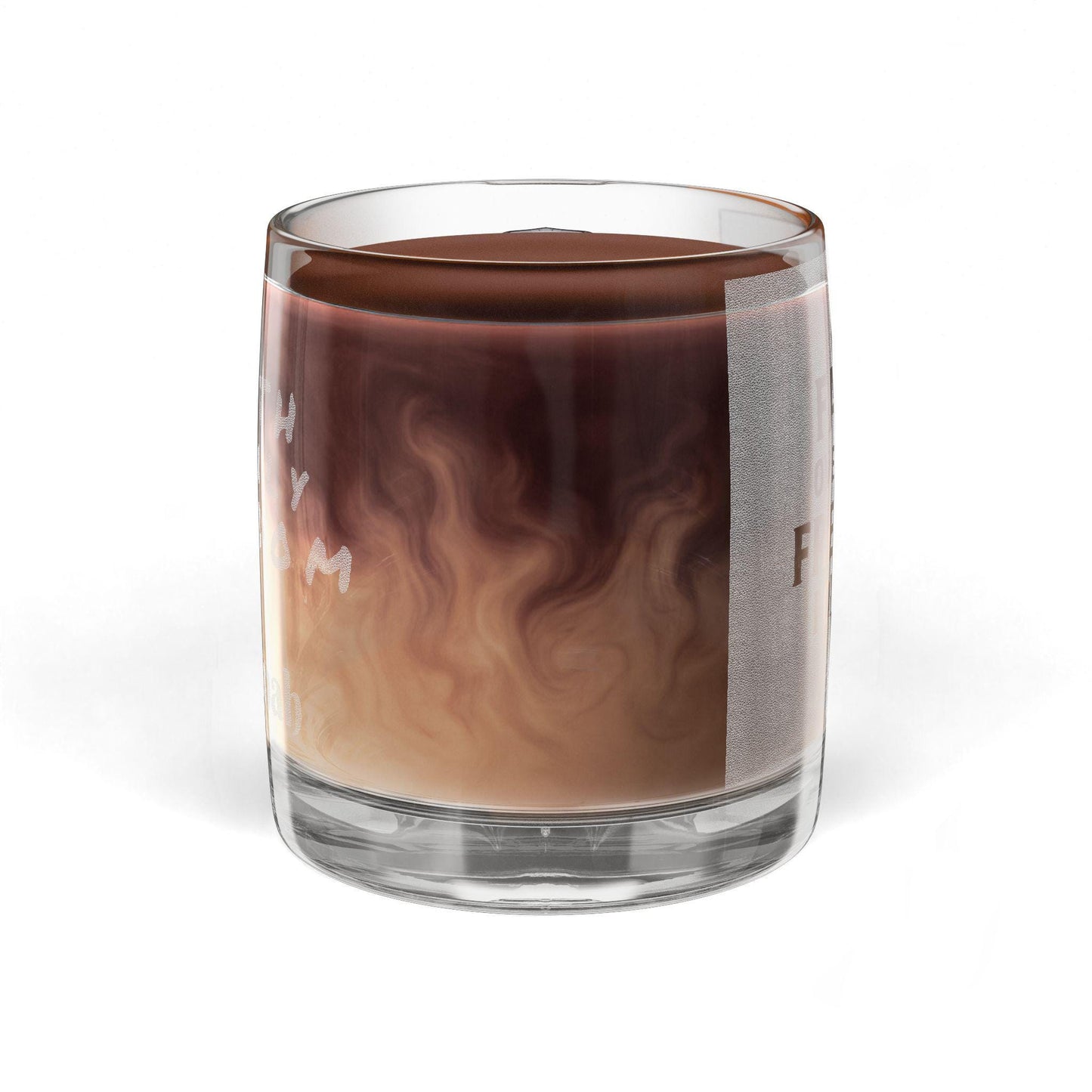 Engraved Glass Coffee Mug: Faith Over Fear, Inspirational Religious Gift