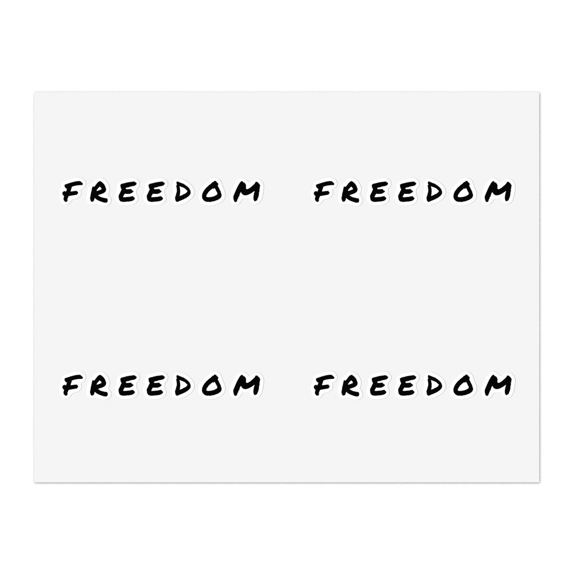 Freedom Sticker Sheet Bundle - Inspirational Decals, Motivational Sticker Pack, Clear Vinyl Stickers, Planner Accessories,