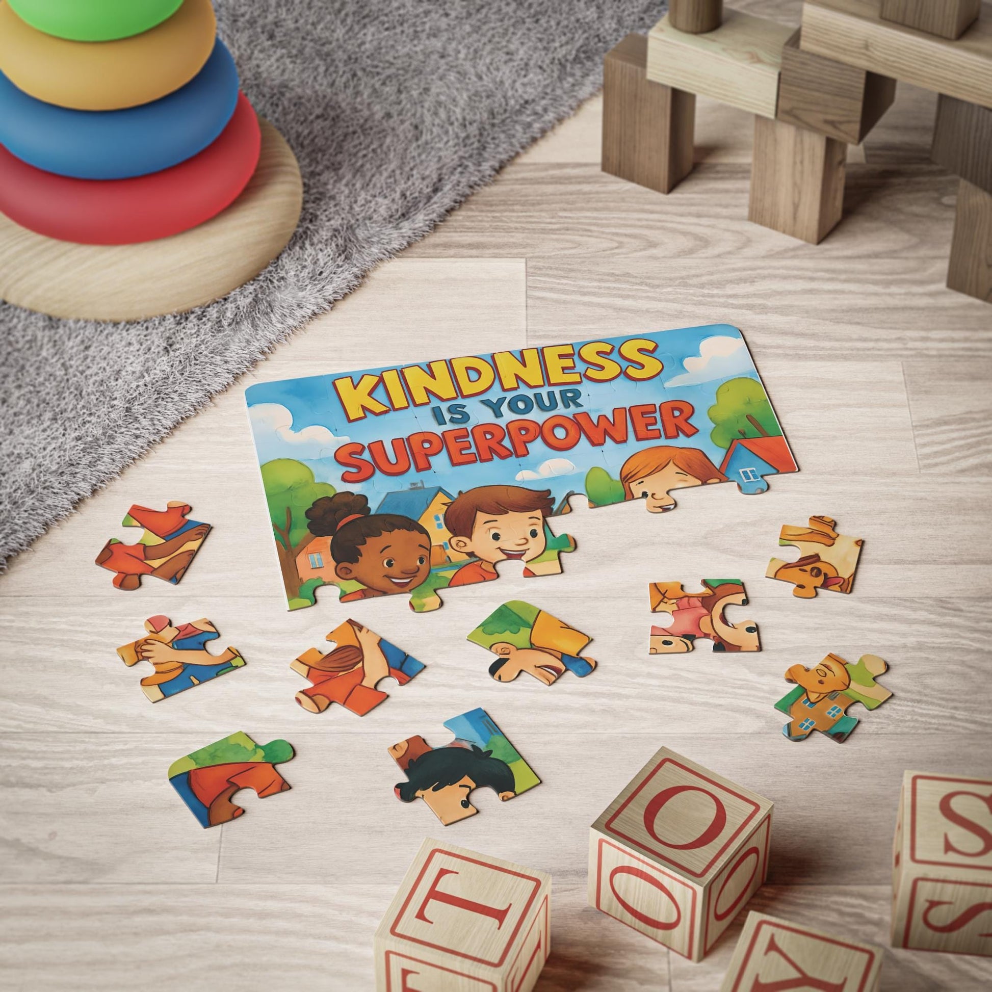 Kids' Kindness Jigsaw Puzzle: 30-Piece Learning Game