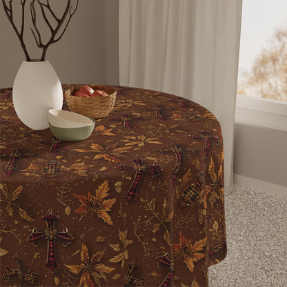 Autumn Leaves Tablecloth: Fall Harvest Dining Decor