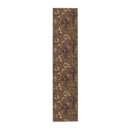 Rustic Floral Table Runner: Vintage Style Autumn Decor