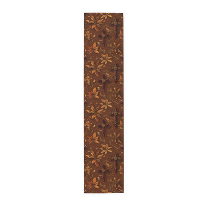 Rustic Floral Table Runner: Vintage Style Autumn Decor