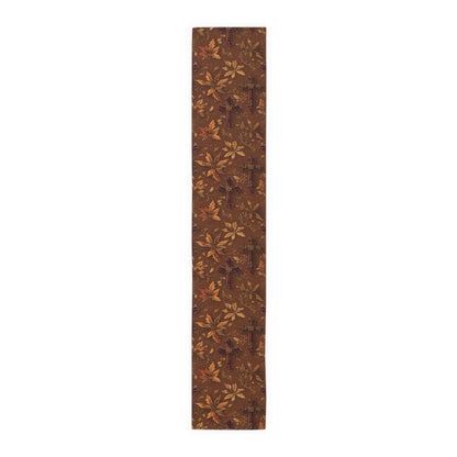 Rustic Floral Table Runner: Vintage Style Autumn Decor