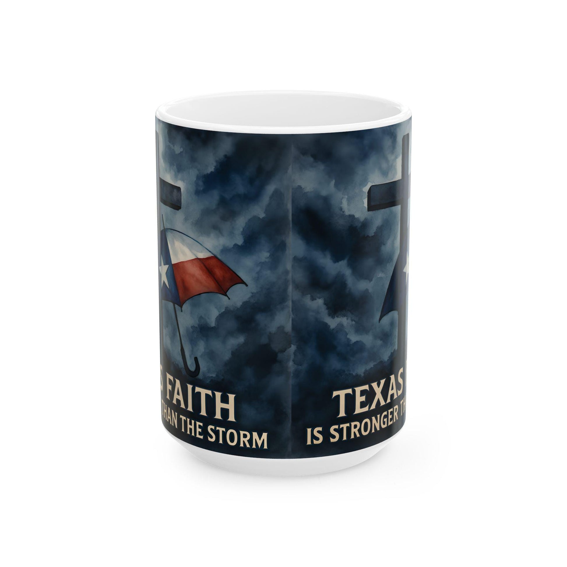 Texas Faith Ceramic Mug: Inspirational Christian Coffee Cup