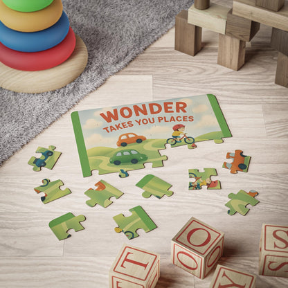 Kids' 30-Piece Puzzle: Whimsical Cars & Bicycles Educational Toy