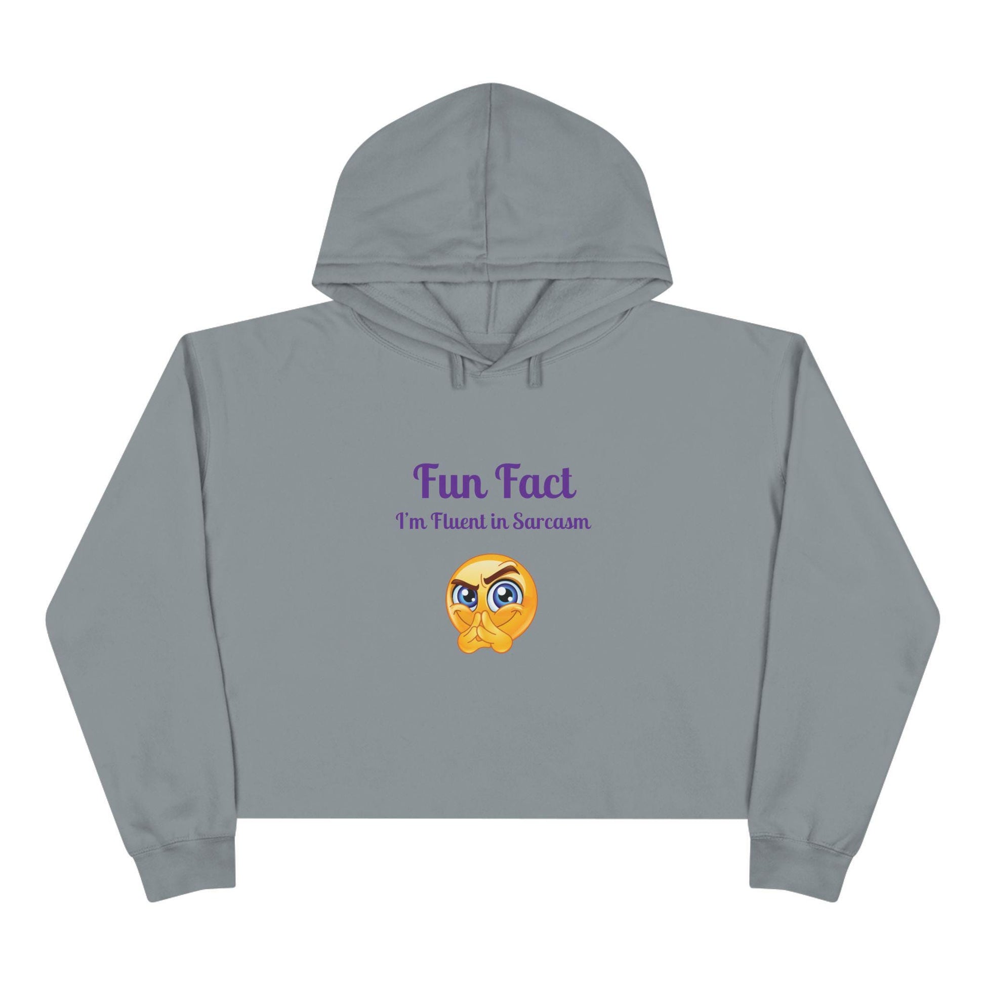 Sarcasm Crop Hoodie: Funny Trendy Cotton Blend Sweatshirt