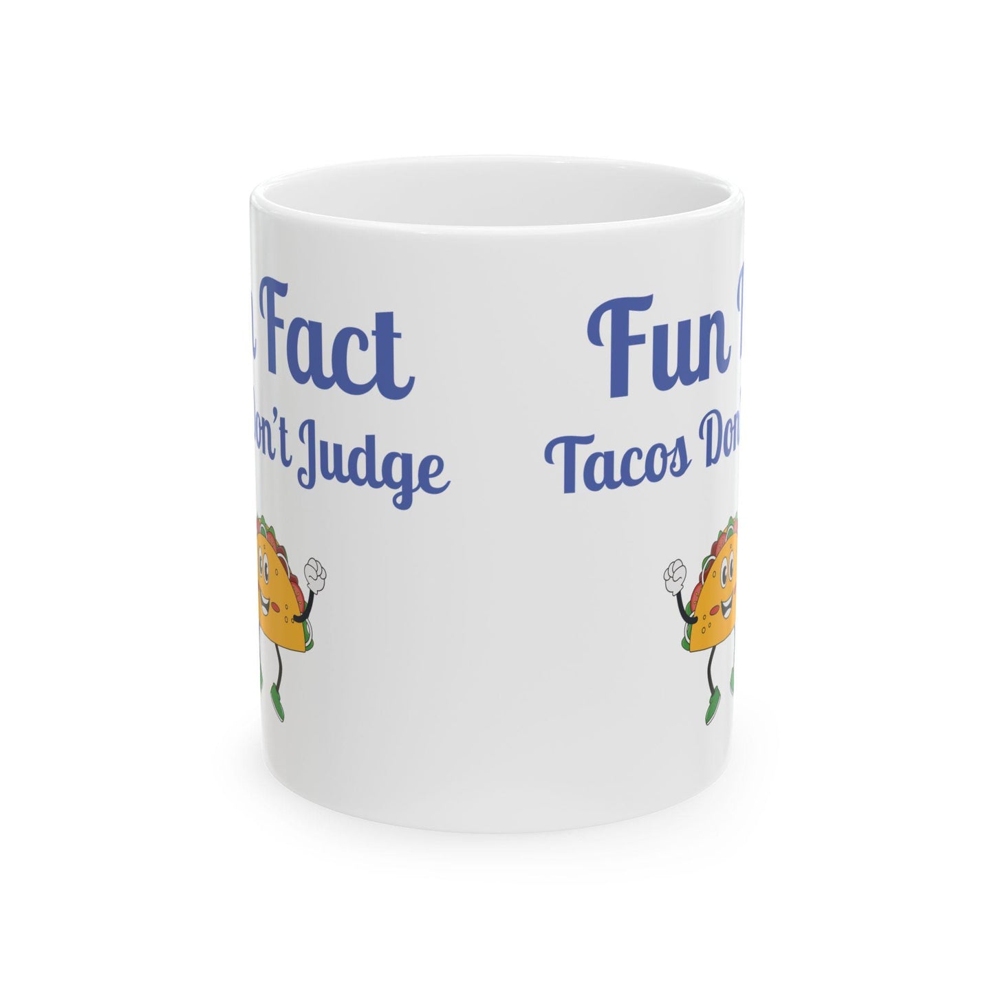 Fun Taco Fact Ceramic Mug: Quirky Kitchen Decor, Foodie Gift