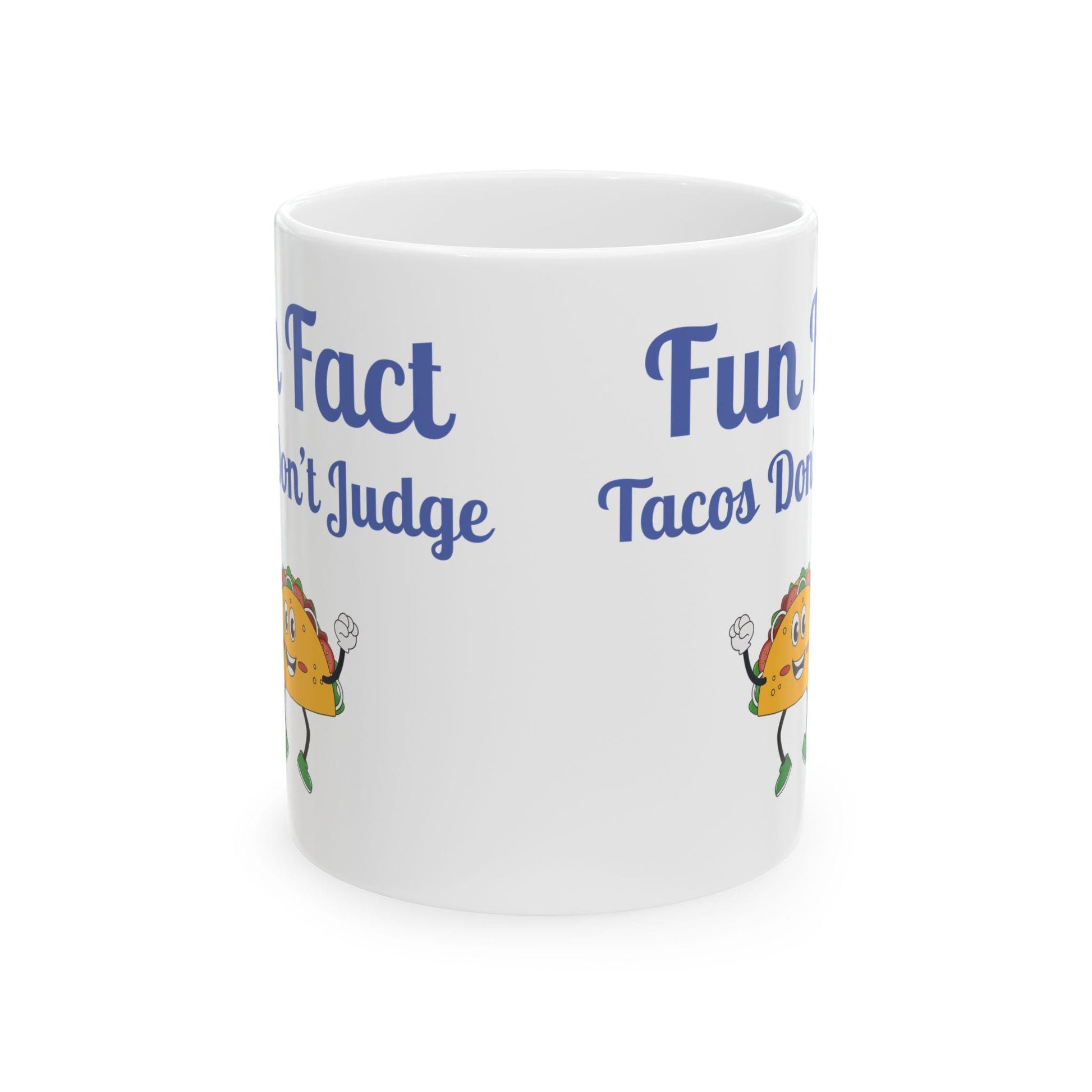 Fun Taco Fact Ceramic Mug: Quirky Kitchen Decor, Foodie Gift