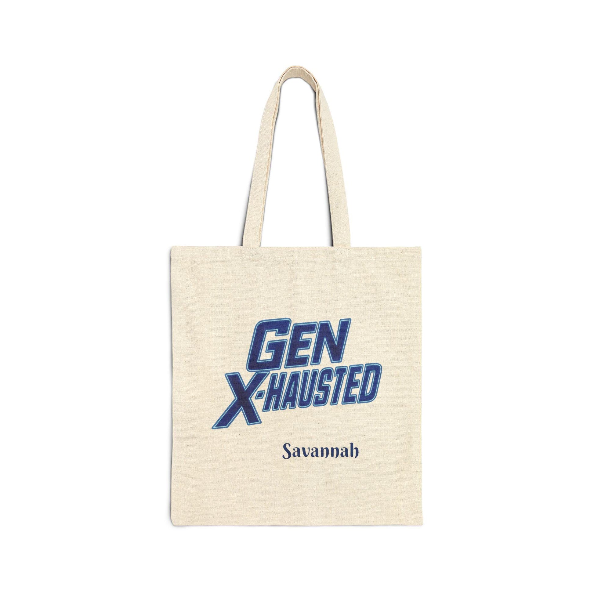 Gen X-Hausted Cotton Canvas Tote Bag: Eco-Friendly Everyday Bag