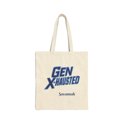 Gen X-Hausted Cotton Canvas Tote Bag: Eco-Friendly Everyday Bag