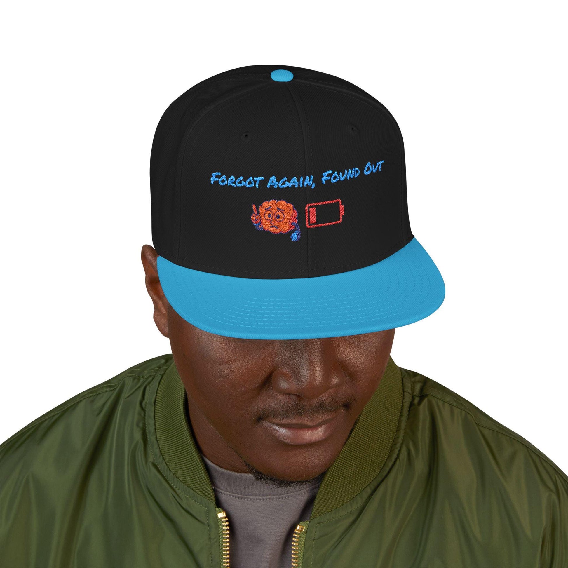 Gen X Humor Embroidered Snapback Hat: Forgot Again Found Out