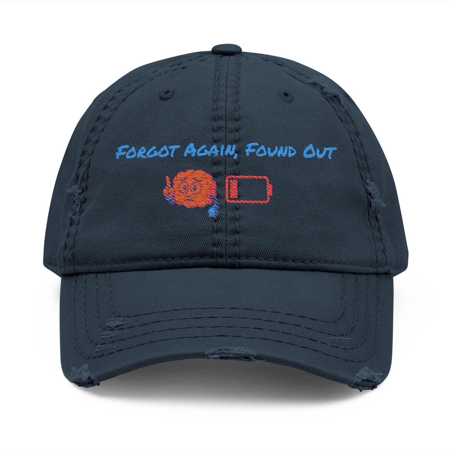 Embroidered Distressed Dad Hat: Gen X Humor, Vintage Style
