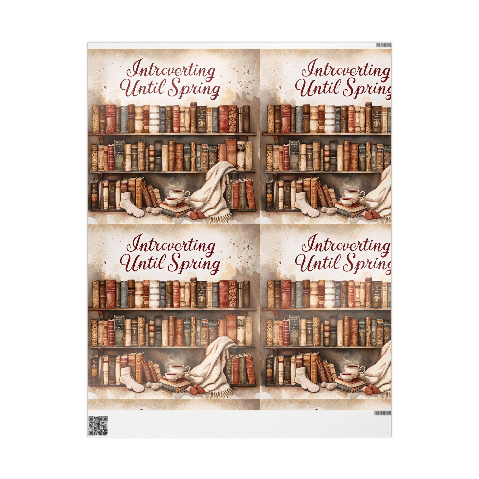 Book-Themed Wrapping Paper: 90gsm Fine Art Paper, Gift Wrap for Book Lovers