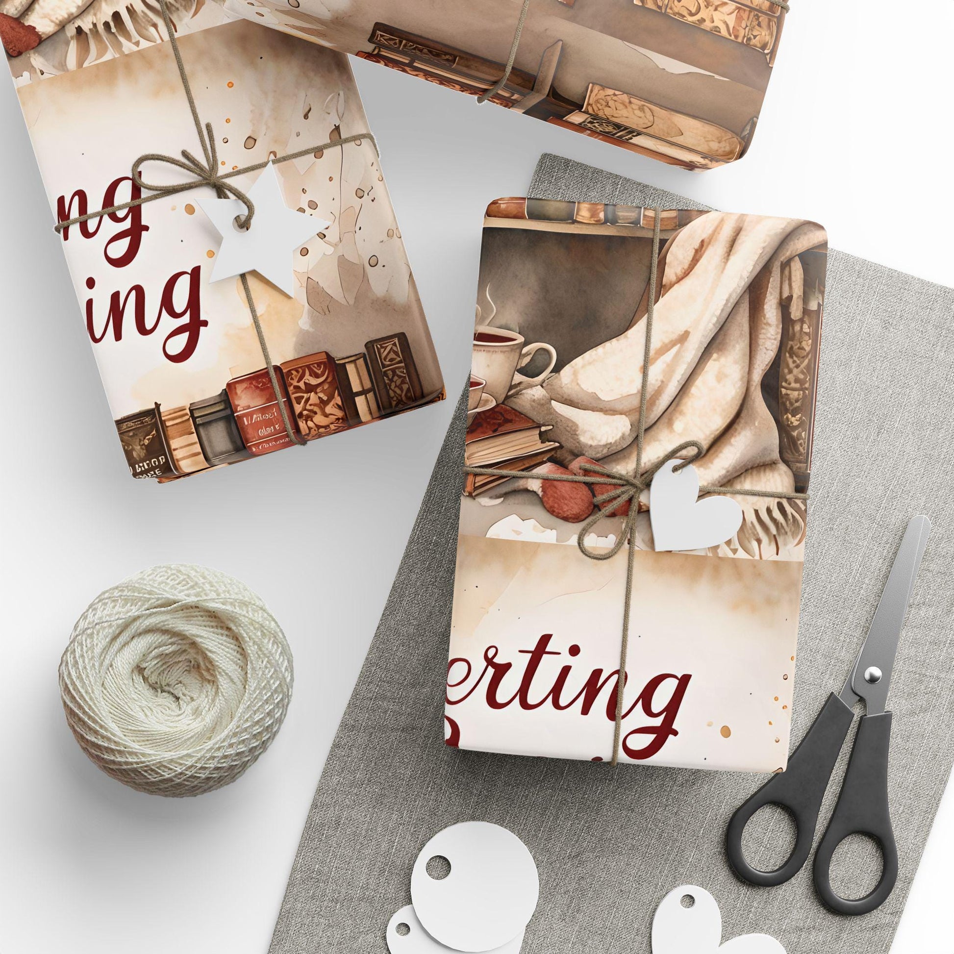Book-Themed Wrapping Paper: 90gsm Fine Art Paper, Gift Wrap for Book Lovers