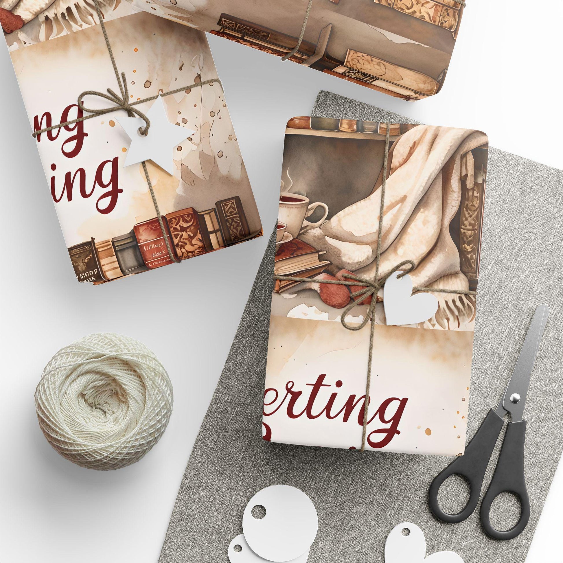 Book-Themed Wrapping Paper: 90gsm Fine Art Paper, Gift Wrap for Book Lovers