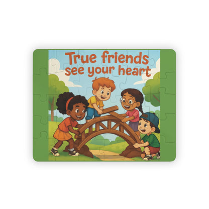 30-Piece Kids' Jigsaw Puzzle: True Friends See Your Heart