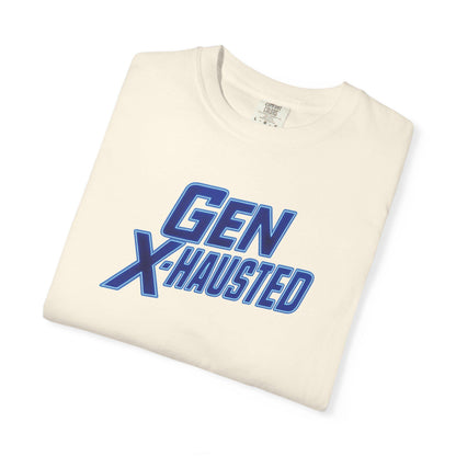 Gen X-Hausted T-Shirt: Vintage Style Gen X Humor Tee