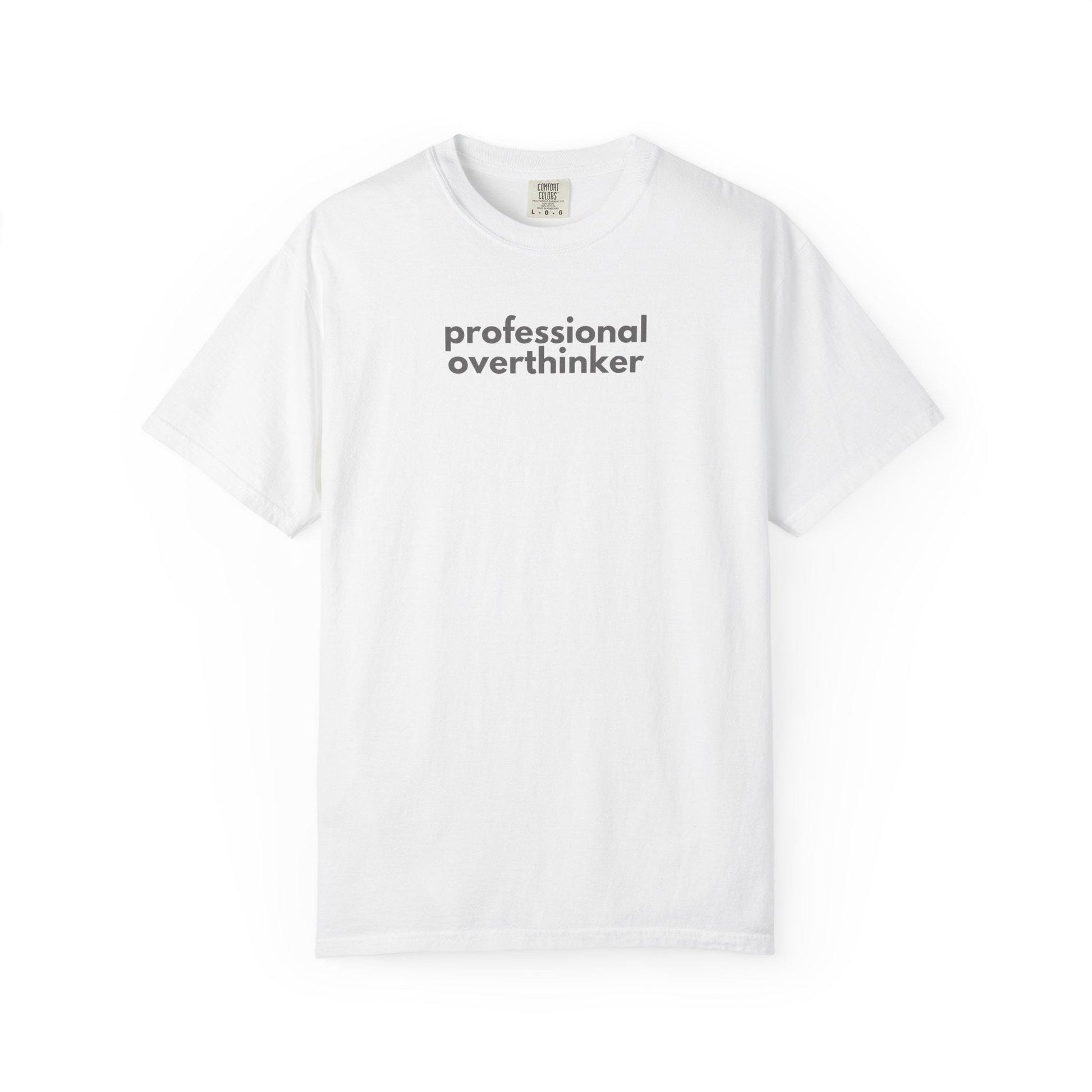 Professional Overthinker T-Shirt: Gen X Humor, Sarcastic Vintage Style Tee