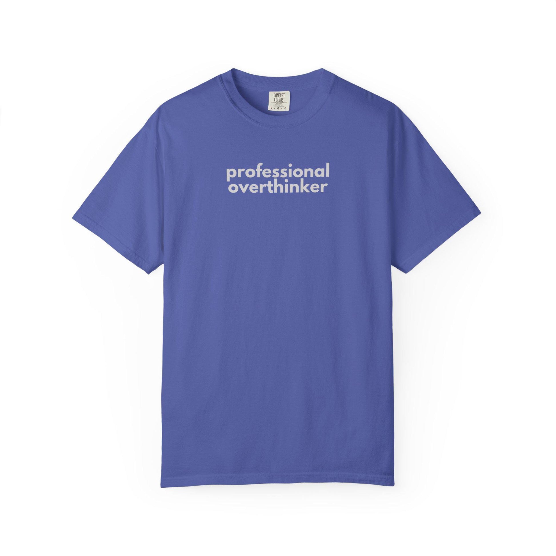 Professional Overthinker T-Shirt: Gen X Humor, Sarcastic Vintage Style Tee