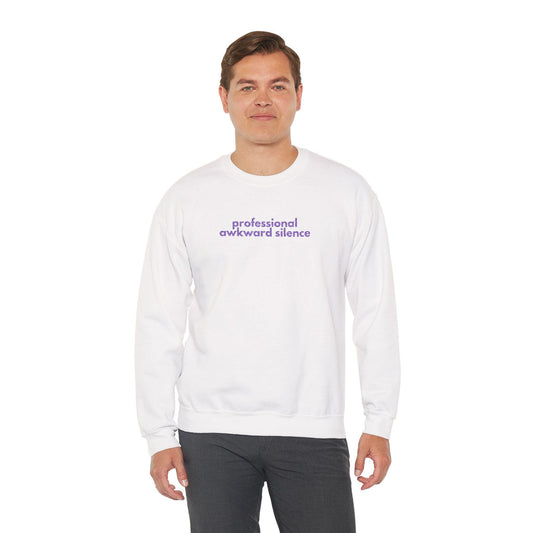 Awkward Silence Sweatshirt: Funny Graphic Crewneck Jumper