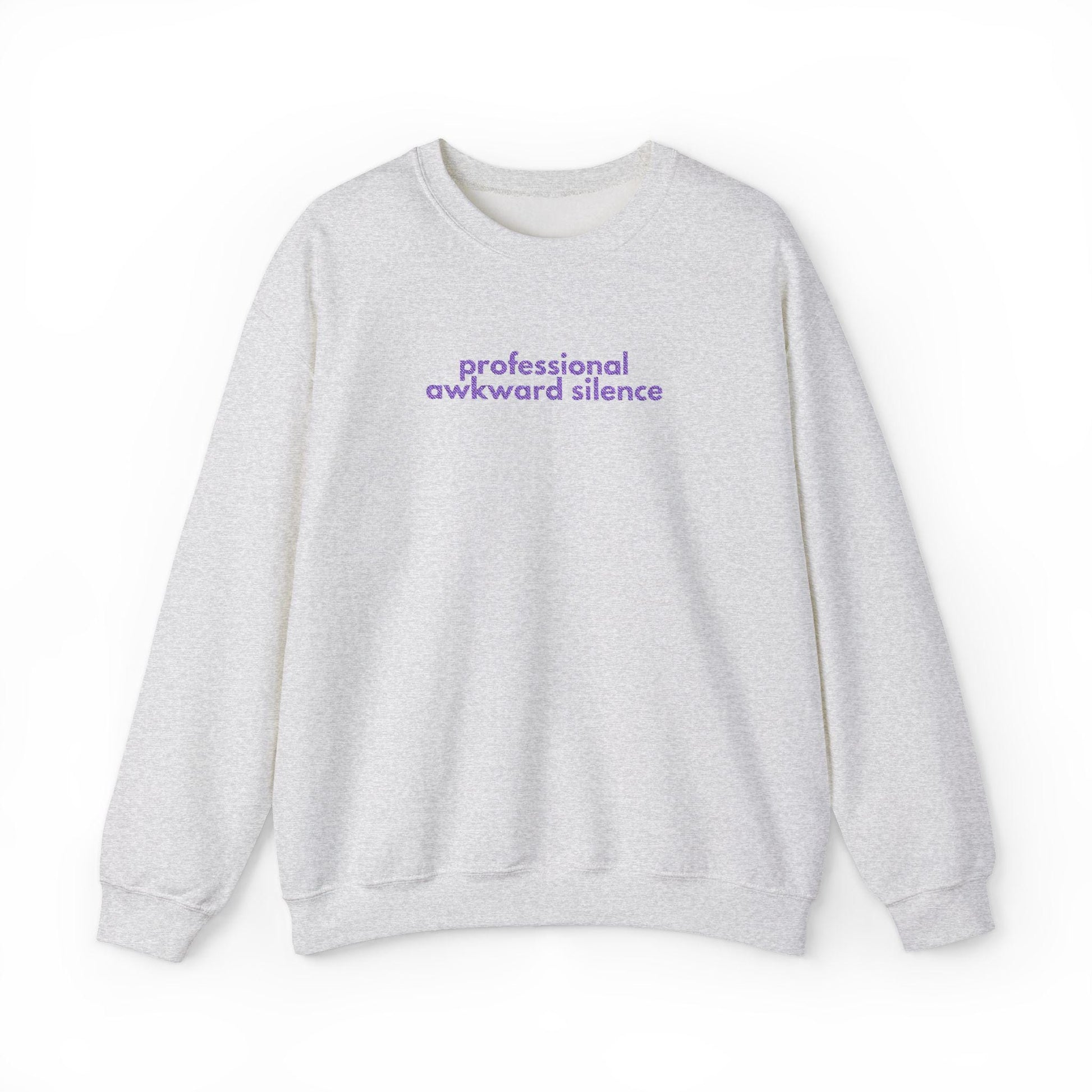 Awkward Silence Sweatshirt: Funny Graphic Crewneck Jumper