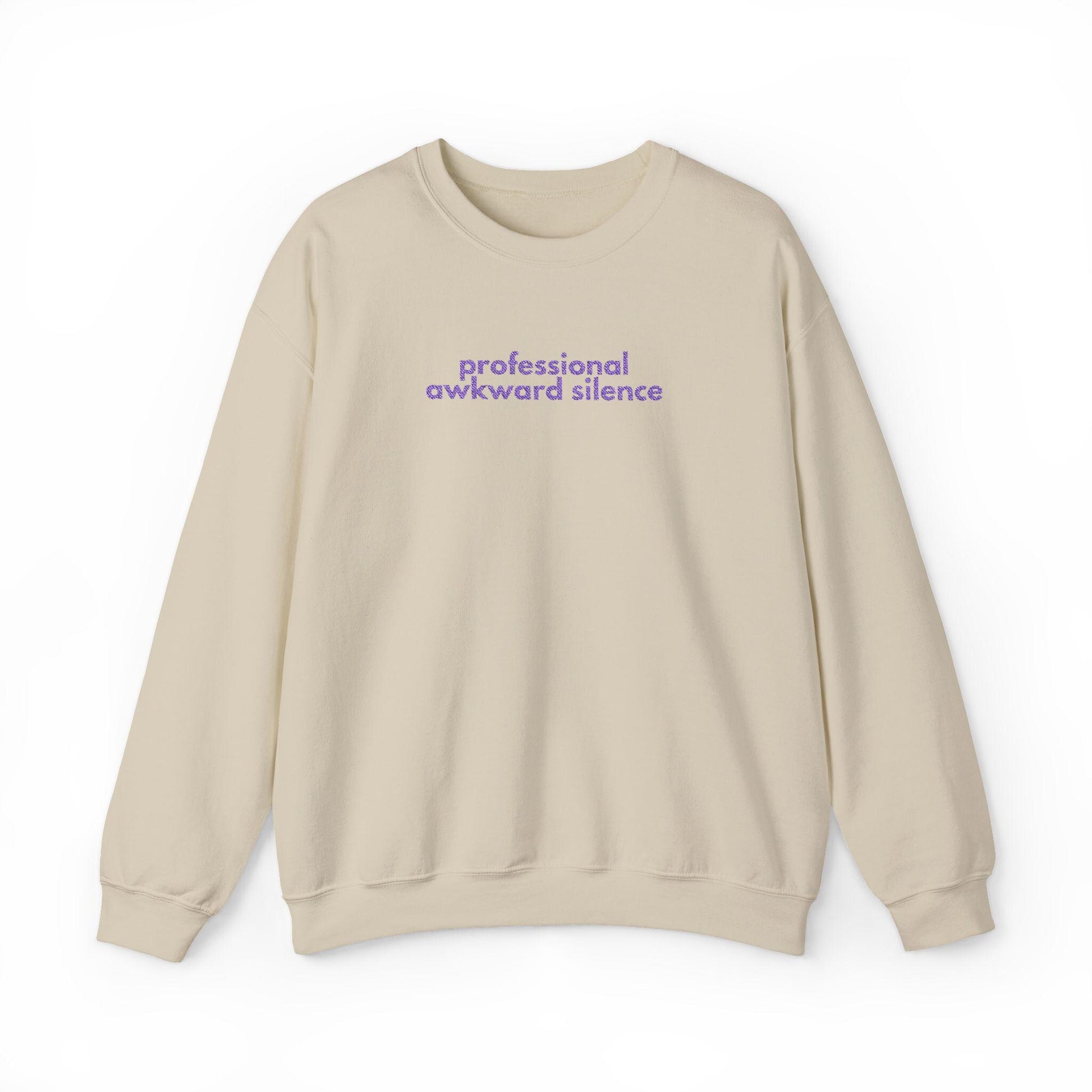Awkward Silence Sweatshirt: Funny Graphic Crewneck Jumper